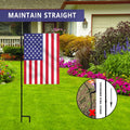 Hogardeck 2PC Garden Flag Holder Stand, Thickened Pole Sturdy and Straight Premium Yard Flag Holder Weather-Proof Metal Flagpole for American Flag, Garden Flag