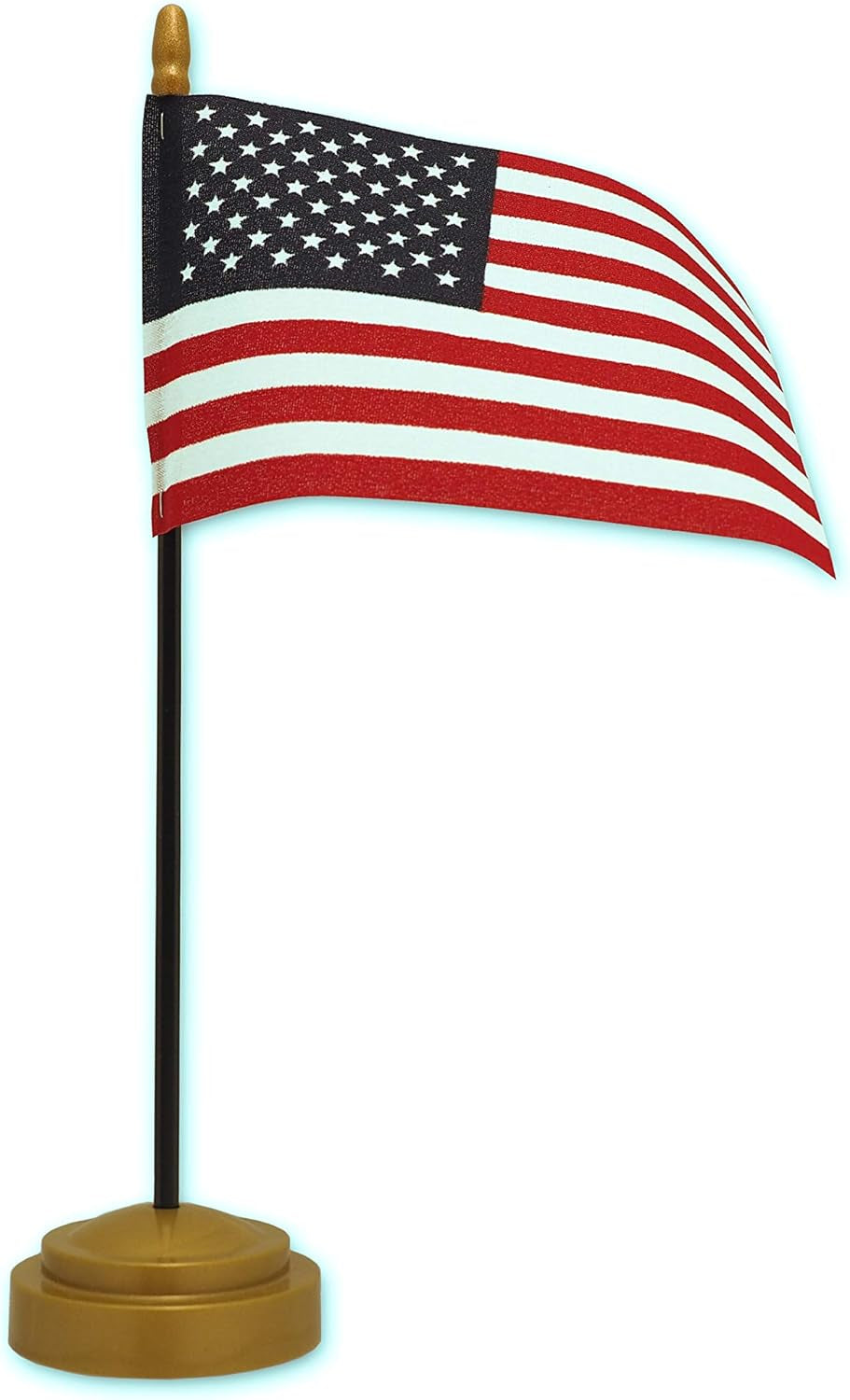 12 Pcs Small American Flags on Stick - 4X6 Mini USA Flags Fourth of July Decorations - 4Th of July American Stick Flag with Gold Tip, Handheld US Flags for Memorial Day, Outdoor Independence Day