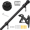 Flag Pole - Tangle Free Flagpole with Upgraded Bracket, 5 FT Stainless Steel Flag Poles for outside House, Residential or Commerical - Flag Pole Kit for Proud American Flag (Without Flag, Black)