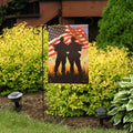 American Heroes Patriotic Garden Flag Military Troops 12.5