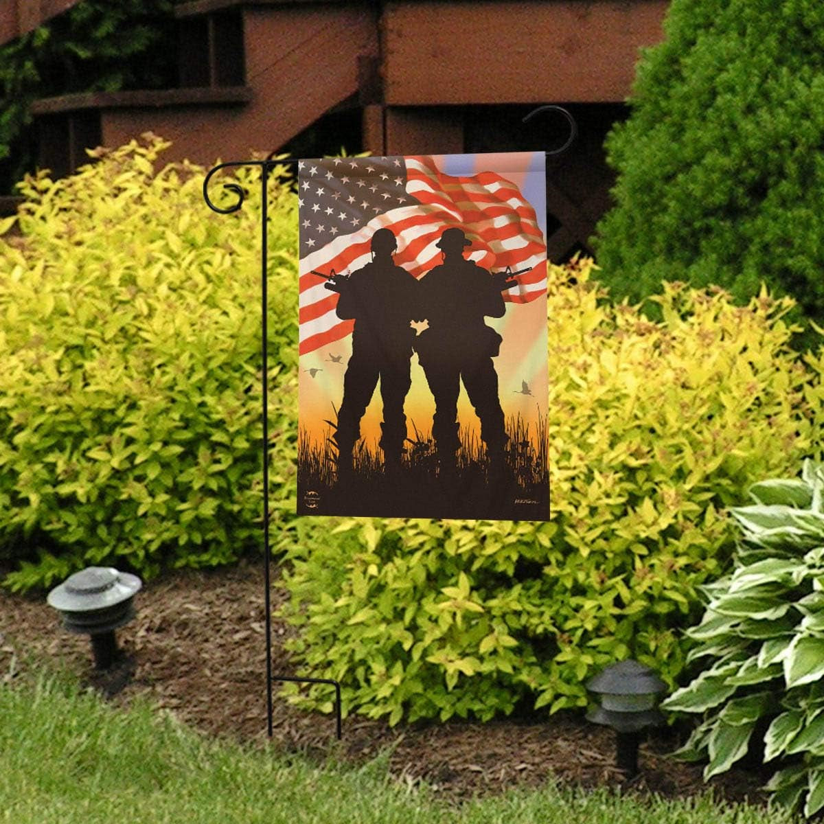 American Heroes Patriotic Garden Flag Military Troops 12.5" X 18" Briarwood Lane