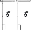 HOOSUN Garden Flag Stand Holder Easy to Install Strong and Sturdy Wrought Iron Pole Fits Mini Flag 12.5