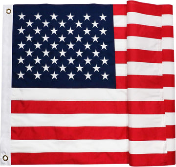 3X5 FT American Made USA Flag Long-Lasting Heavy Duty United States Flag Embroidered Stars Sewn Stripes UV Protected Outdoor US Flag