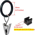 Garden Flag Clips and Stoppers,Tiger Clip with Ring and U Clamp(For 6Mm Rod),Anti Wind Accessories for Garden Flag Holder