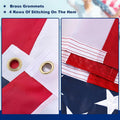 American Flag 10X15 Outdoor - USA Nylon US Flags with Embroidered Stars, Stitched Stripes and Brass Grommets