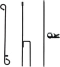 Garden Flag Stand-Holder-Pole with Flag Stopper and Clip Waterproof Powder-Coated Paint for House Flags,Decorative Flags,Yard Flags,Seasonal Flags