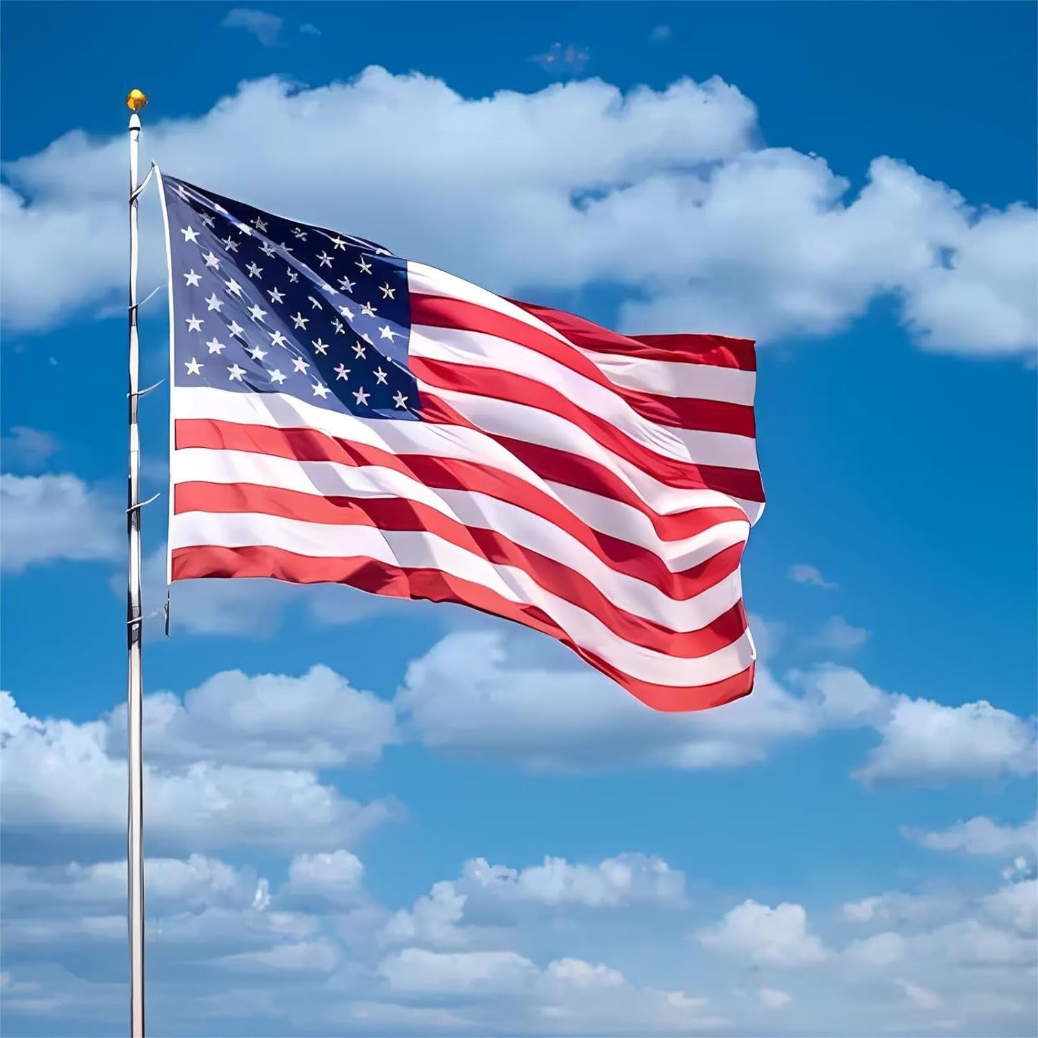 American Flags for outside 5X8 160D Heavy Duty 5X8 American Flag Outdoor Heavy Duty USA Flags US Flags 5X8 Made in USA High Wind with Embroidered Waterproof Last Long