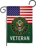 US Army Veteran Garden Flag Set Wall Holder Armed Forces Rangers United State American Military Retire Official Small Decorative Gift Yard House Banner Double-Sided Made in USA 13 X 18.5