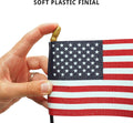 12 Pcs Small American Flags on Stick - 4X6 Mini USA Flags Fourth of July Decorations - 4Th of July American Stick Flag with Gold Tip, Handheld US Flags for Memorial Day, Outdoor Independence Day