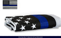 Thin Blue Line USA Flag 2X3 Ft | Heavy Duty Embroidered Stars & Sewn Stripes | Brass Grommets | UV Protection | Black White Blue American Police Flag Honoring Law Enforcement Officers