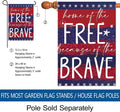 Morigins 4Th of July Home of the Free Because of the Brave Decorative Independence Day American Patriotic Garden Flag 12.5X18 Inch