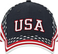 MG Washed Cotton Twill Stars & Stripes USA Ball Cap Hat USA Flag Cap