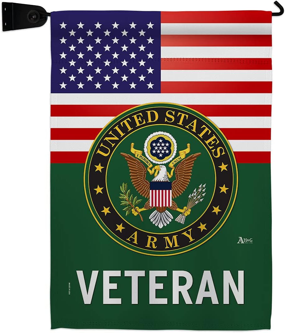 US Army Veteran Garden Flag Set Mailbox Hanger Armed Forces Rangers United State American Military Retire Official Small Decorative Gift Yard House Banner Double-Sided Made in USA 13 X 18.5