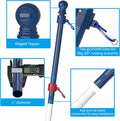 ZMTECH Flag Pole - Upgraded Bracket, 6 FT Stainless Steel Flag Poles for outside House, Residential or Commerical, Tangle Free Flag Pole Kit for American Flag (Without Flag, Blue&Red)