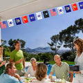 Consummate 2 String USA Military Flags Banner Set All Branches Bunting Flags for Memorial Day,Veterans Day Decorations,60 Feet 42 Flags