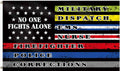 No One Fight along Flags Banner 3X5Ft-First Responders Multi Thin Line America Flag Canvas Header Polyester with Brass Grommets Outdoor Décor