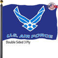 Air Force Wings Military Flags 3X5 Outdoor Made in Usa-Double Sided 3 Ply Heavy Duty United States USAF Wings Flags Banner for outside with 2 Brass Grommets UV Protection Fade Resistant for Indoor