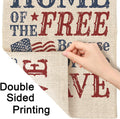 Home of the Free Because of the Brave Garden Flags Double Sided American Flag Use Red Blue Yard Flag 12.5X18 Inch Burlap Banners Home Decorative Outdoor Villa