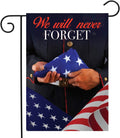 Support Our Troops Mason Jar Garden Flag Floral 12.5