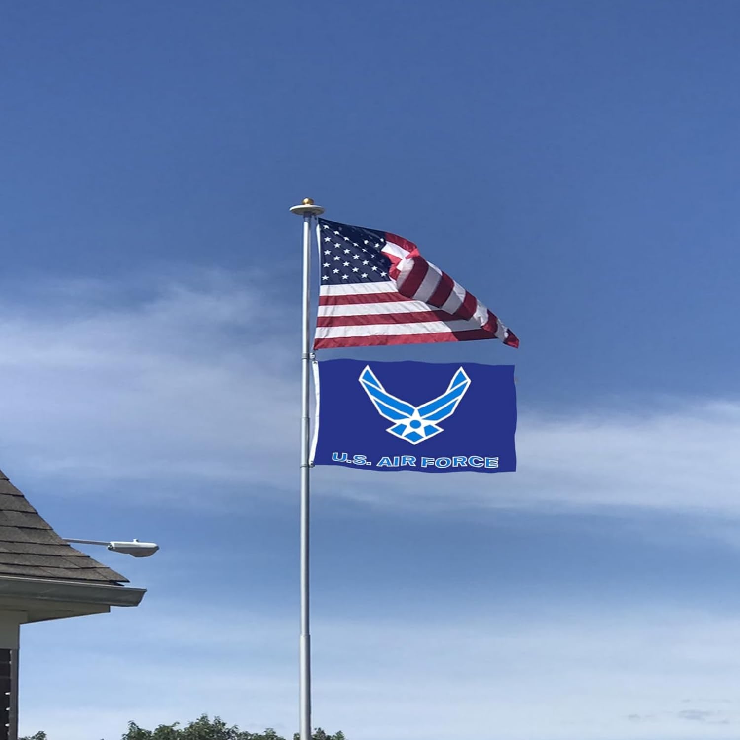 Air Force Wings Military Flags 3X5 Outdoor Made in Usa-Double Sided 3 Ply Heavy Duty United States USAF Wings Flags Banner for outside with 2 Brass Grommets UV Protection Fade Resistant for Indoor