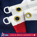 American Flag 5X8 Ft- Embroidered Stars,Sewn Stripes,Durable and Long Lasting Nylon,3 Solid Brass Grommets,Perfect for Outside/Outdoor Use Heavy Duty US USA Flags.