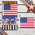 24 Pcs USA 4''X6'' Wooden Stick Flag,July 4Th Decoration, Veteran Party, Mini American Stick Flag - American Hand Held Stick Flags with Safety Golden Spear Top