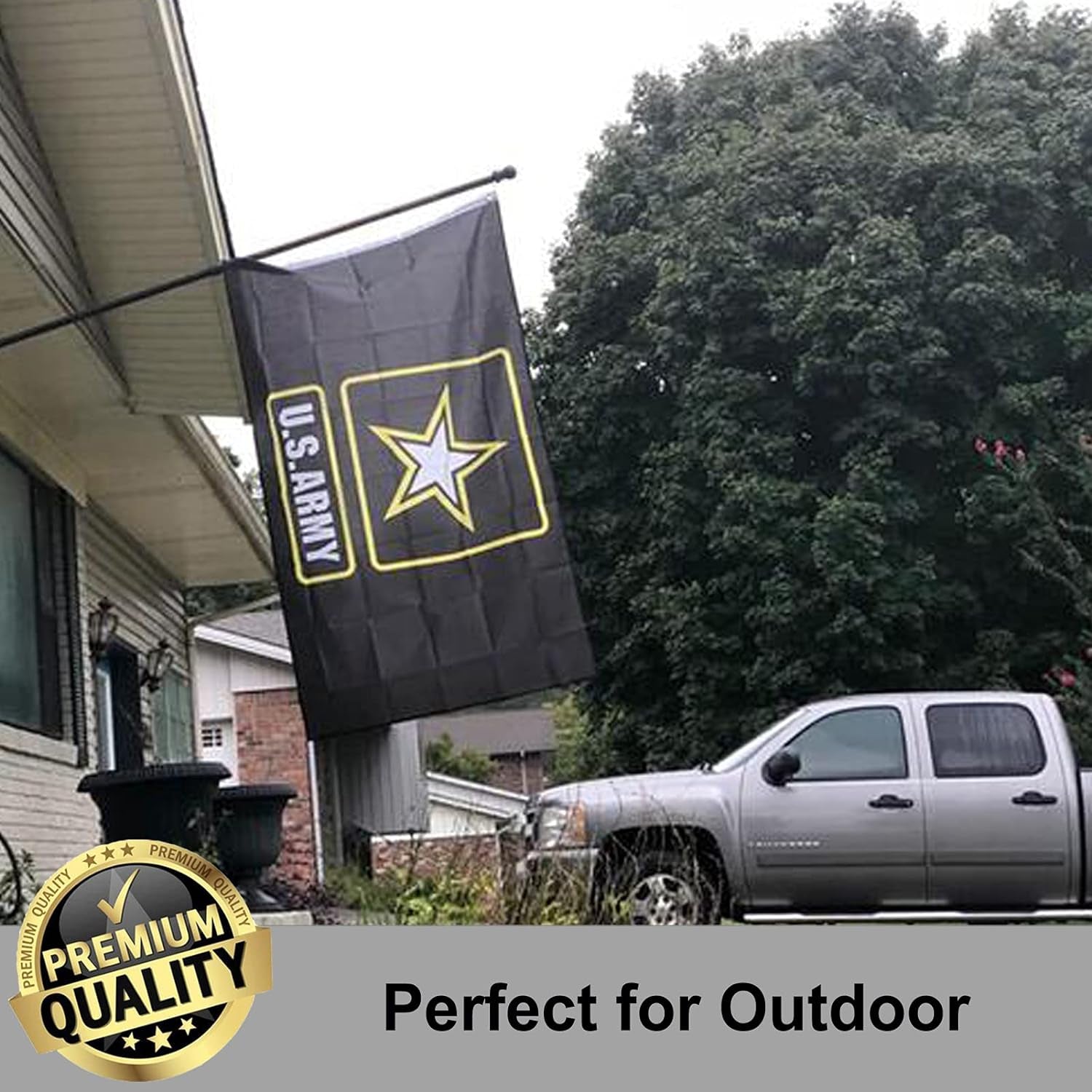 US Army Military Flag 2X3 Outdoor Made in USA Double Sided- American United States Army Star Black Flags 3 Ply Heavy Duty Fade Resistant Banner for Outdoor Indoor Garage Wall