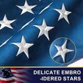 Indestructible American Flags for outside 3X5,100%Made in U.S.A 3X5Ft American Flag Outdoor Heavy Duty,All Weather American Flag 3X5 Outdoor, Deluxe Super Tough Series, Outdoor Embroidered American
