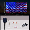 PUHONG (Upgraded) Solar American Flag Lights, 2-In-1 Plug-In & Solar Powered Flag Lights, 420 LED 8 Modes Waterproof Flag Lights with Remote for Independence Day, Garden, 4Th of July Decorations