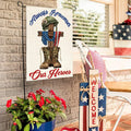 AVOIN Colorlife Memorial Day Always Remember Our Heroes House Flag 28X40 Inch Double Sided, Military Soldiers Boots Patriotic Veteran Yard Outdoor Decoration