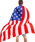 4Th of July American Flag Cape for Adult with Independence Day Headband Patriotic Sunglasses Independence Day Halloween Party Dress Up