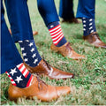 ZXGXLAW American USA Flag Socks Funny Men Women 4Th July Middle Star and Stripe Patriotic Freedom Day Gifts