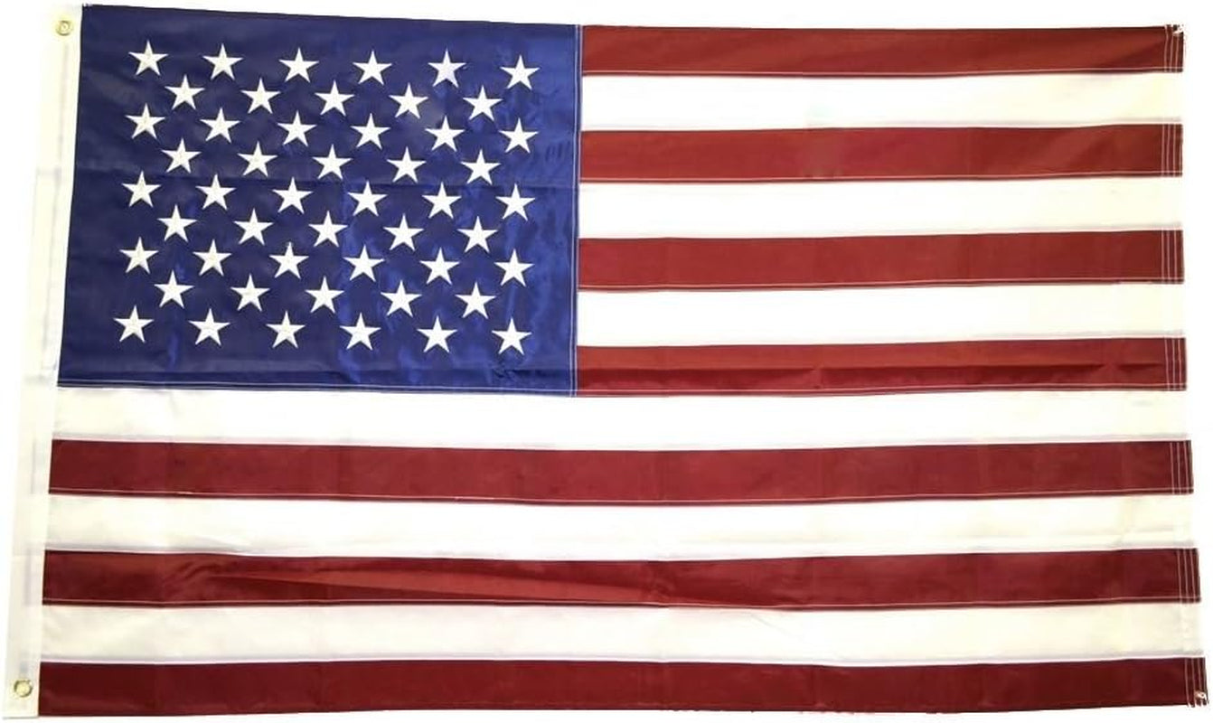 American Flags, for Outside, 6X10 American Flag, USA Flag, Heavy Duty Nylon, US Flag Outdoor, Embroidered Stars, Sewn Strip, American Flags