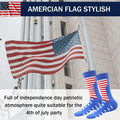 American Flag Socks for Men or Women 4Th July Middle Socks Star and Stripe Patriotic Freedom Day Gifts