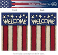 CROWNED BEAUTY 4Th of July Patriotic Garden Flag 12X18 Inch Double Sided for outside Small Burlap USA Independence Day Welcome Yard Flag CF1544-12