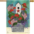 Briarwood Lane All American Birdhouse Floral House Flag Patriotic Primitive 28