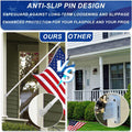 Flag Pole for Kit, 5FT White Tangle Free Porch Metal Aluminum Flagpole with Upgraded Bracket for 3X5 American Flag, White Adjustable Outdoor Flag Poles for Porch, Outside, Truck,Yard, Garden