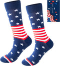 ZXGXLAW American USA Flag Socks Funny Men Women 4Th July Middle Star and Stripe Patriotic Freedom Day Gifts