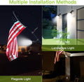 MEIHONG Solar Flag Pole Light, Solar Powered Flag Lights Outdoor Dusk to Dawn for Outdoor 1-1.2