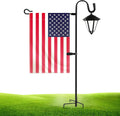 JOYSEUS Garden Flag Holder Stand and Shepherd Hook, 36 Inches with 1/2 Inch Thick Heavy Duty Garden Flag Stand, Rust Resistant Yard Flag Pole Holder for Flag, Lights(Without Solar Lights)……