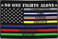 No One Fights Alone Flag 4X6 Ft Garden Banner with 4 Holes Indoor Outdoor Perfect Decoration