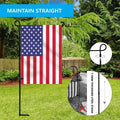 PHITRIC Garden Flag Holder Stand, Premium Powder-Coated Yard Flag Pole, Weather-Proof Black Metal Flagpole with Clip and Stopper for Winter Christmas Garden Flag, USA Flag, Outdoor Decor Decoration