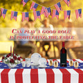 3 Pack Patriotic Tablecloth, Disposable Plastic Tablecloth 54