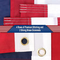 American Flag 2.5X4 FT Outdoor Heavy Duty - Premium USA Flag 2.5X4 Ft - US Flag with Embroidered Stars and Sewn Stripes (Premium 2.5X4 FT USA Flag)