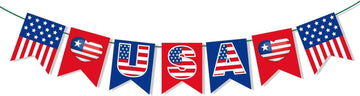 USA Banner, American Independence Day Party Sign Decorations, US Patriotic Theme Supplies, 4Th of July Decor