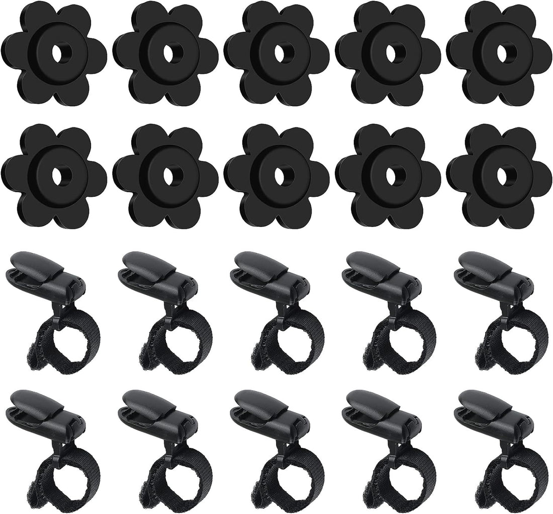 HOOSUN 20 Pack Garden Flag Clips and Stoppers,Tiger Clips for Garden Flag Holders,Garden Flag Rubber Stoppers,Garden Flag Holder Clips for Small Flags,Garden Flag Accessories Decorative Flag Holder