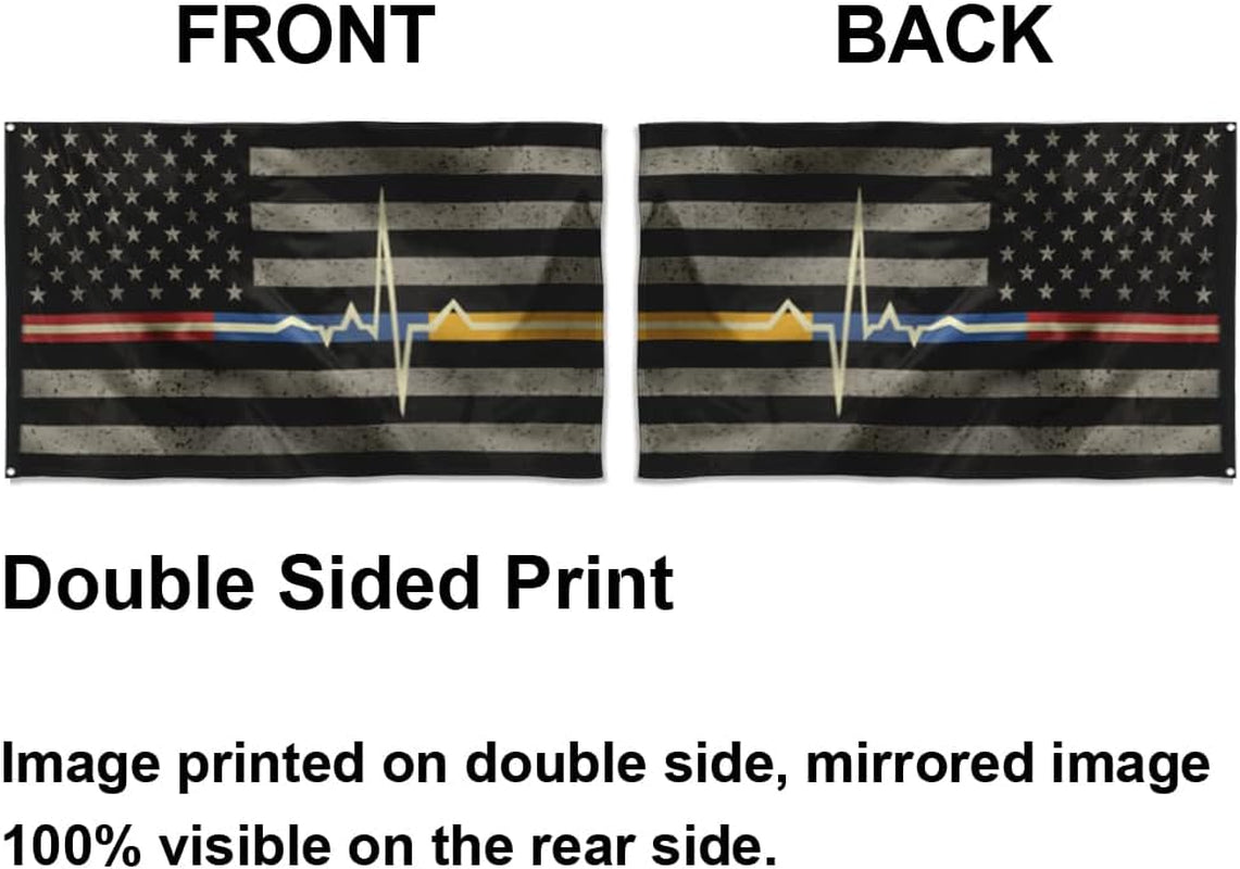 EMS Emergency Medical Service Flag Banner Outdoor Indoor Decoration Flag 3X5Feet Double Stitched Polyester with Brass Grommets