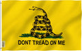 Anley Fly Breeze 3X5 Foot Don'T Tread on Me Flag - Vivid Color and Fade Proof - Canvas Header and Double Stitched - Flags Polyester with Brass Grommets 3 X 5 Ft