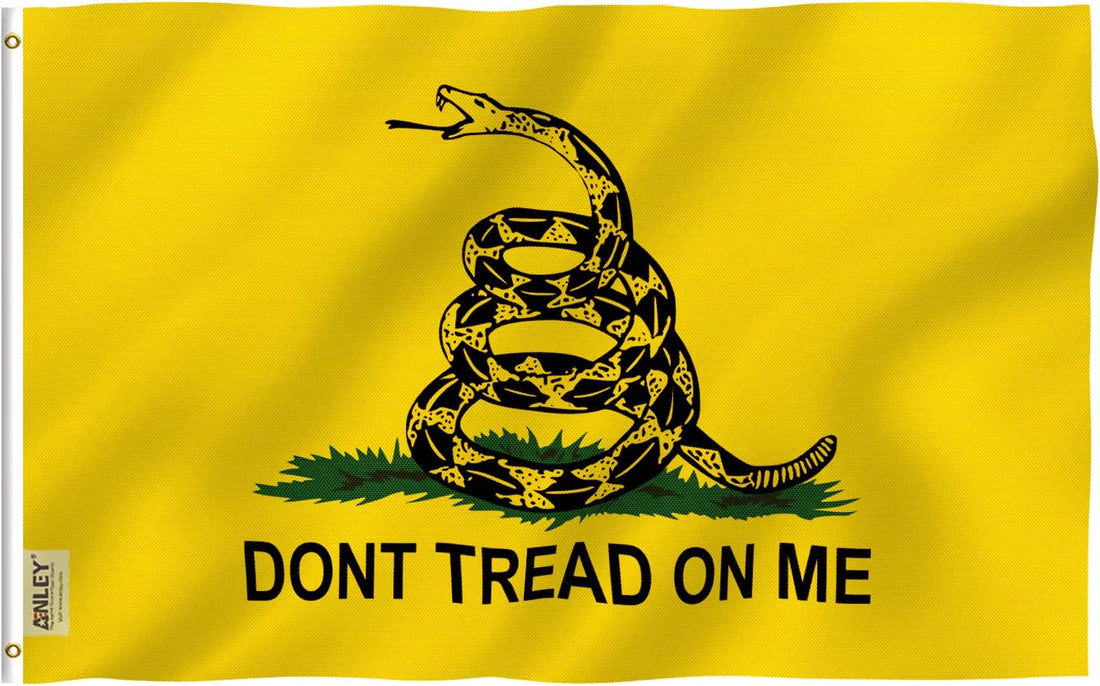 Anley Fly Breeze 4X6 Foot Don'T Tread on Me Flag - Vivid Color and Fade Proof - Canvas Header and Double Stitched - Flags Polyester with Brass Grommets 4 X 6 Ft