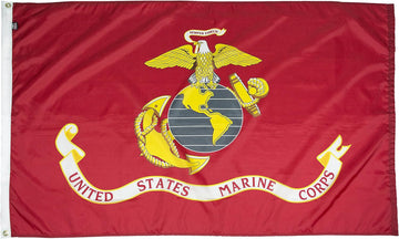 U.S. Marine Corps Nylon Military Flag, Made in the USA, 3X5'